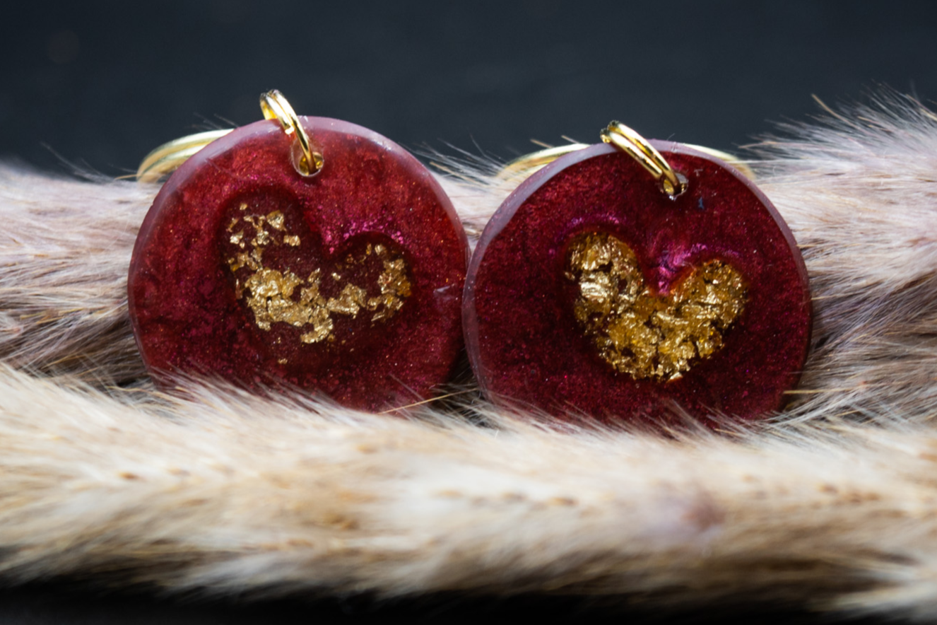 Hundemarke Resin "Heart"
