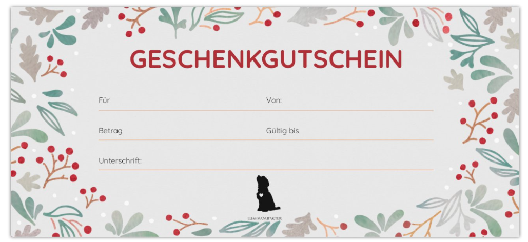 Geschenkgutschein Weihnacht