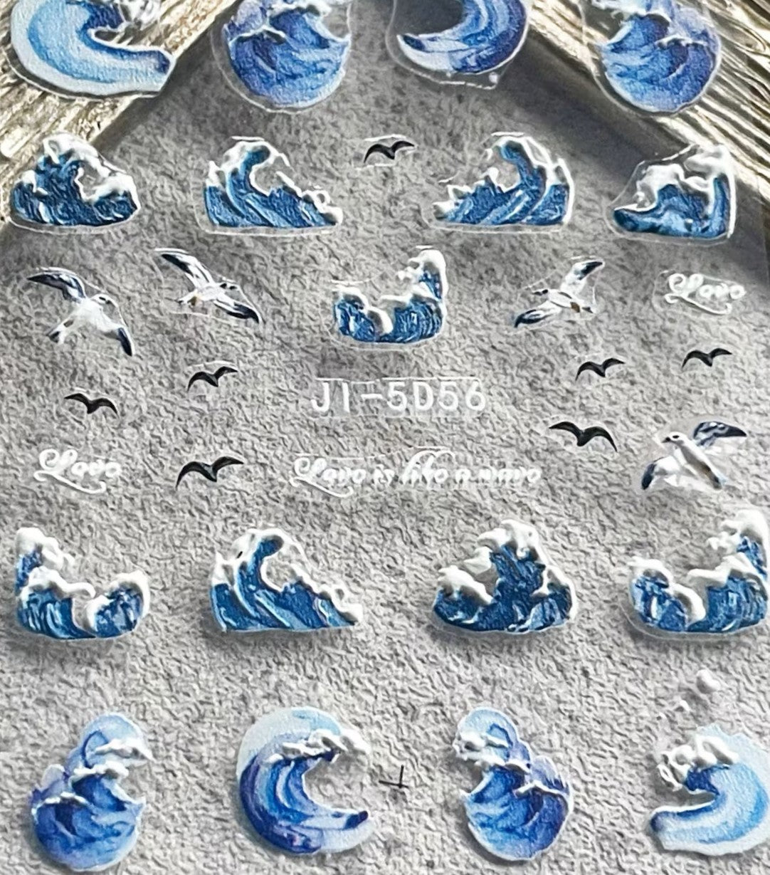Hundemarke Resin "Sea"