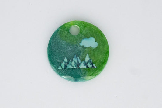 Hundemarke Resin "Mountains"