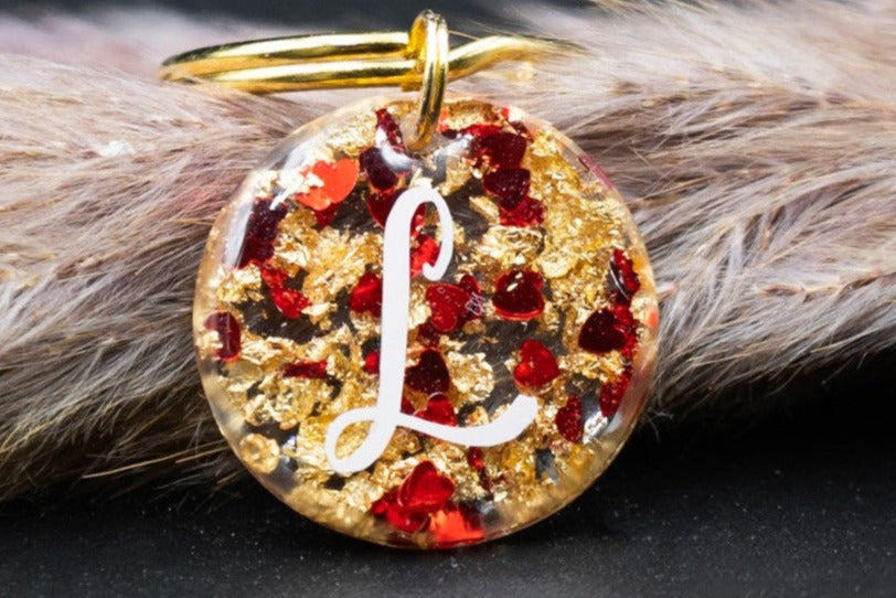 Hundemarke Resin "Heart"