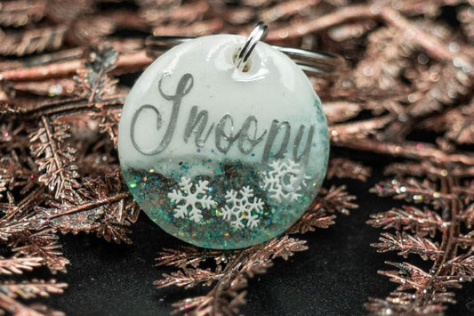 Hundemarke Resin "Snowflake"
